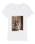 Gatekeeper Design Tricou mânecă scurtă guler V Damă Evoker