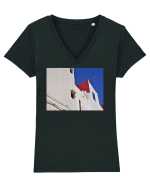 Antena Design Tricou mânecă scurtă guler V Damă Evoker