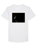Moon Face Design Tricou mânecă scurtă guler larg Bărbat Skater