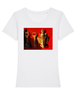 Things Design Tricou mânecă scurtă guler larg fitted Damă Expresser