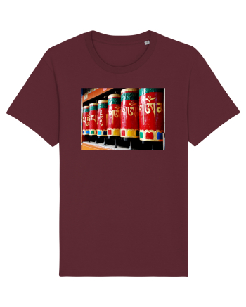 Praying Wheels Design Burgundy