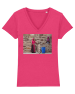 Small Talk Design Tricou mânecă scurtă guler V Damă Evoker