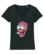 Cercetatorul nebun. Mad Scientist Halloween Tricou mânecă scurtă guler V Damă Evoker