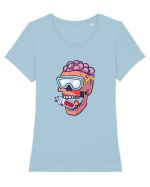 Cercetatorul nebun. Mad Scientist Halloween Tricou mânecă scurtă guler larg fitted Damă Expresser