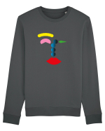 Funky Face Design Bluză mânecă lungă Unisex Rise