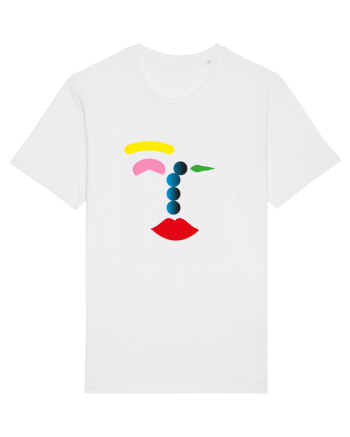 Funky Face Design White