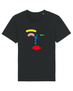 Funky Face Design Tricou mânecă scurtă Unisex Rocker