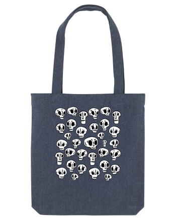 Funny Halloween Skulls Midnight Blue