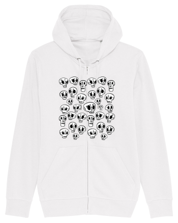 Funny Halloween Skulls White