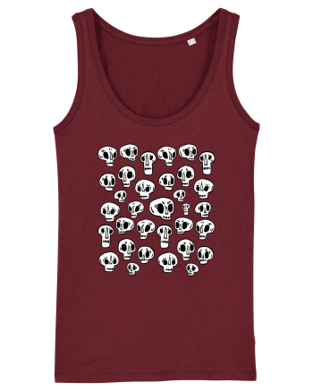 Funny Halloween Skulls Burgundy