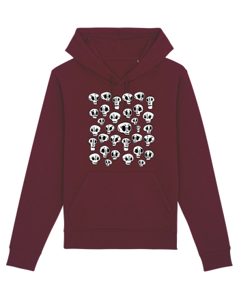 Funny Halloween Skulls Burgundy