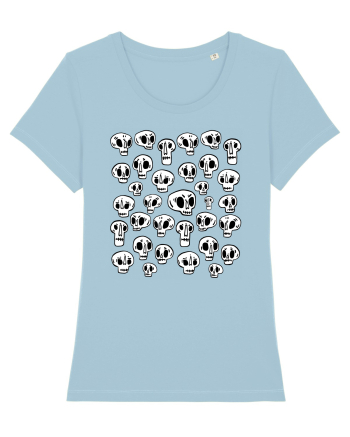 Funny Halloween Skulls Sky Blue