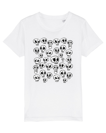Funny Halloween Skulls White