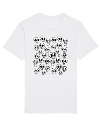 Funny Halloween Skulls White