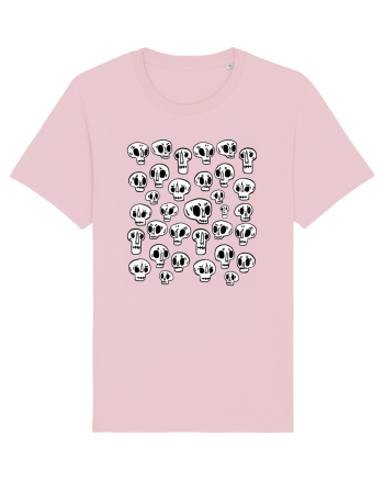 Funny Halloween Skulls Cotton Pink