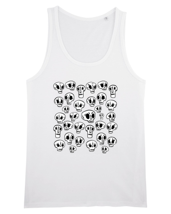 Funny Halloween Skulls White