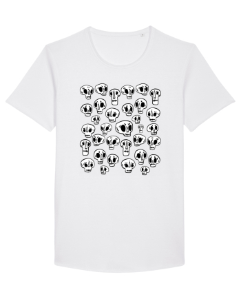 Funny Halloween Skulls White