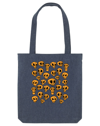 Funny Halloween Skulls Midnight Blue