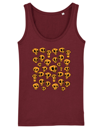 Funny Halloween Skulls Burgundy