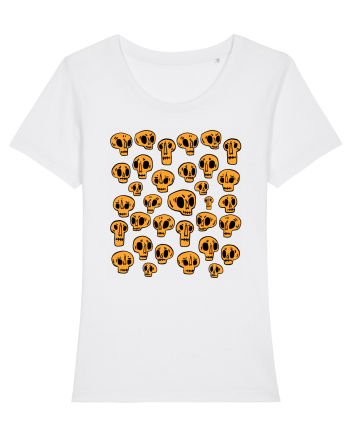Funny Halloween Skulls White