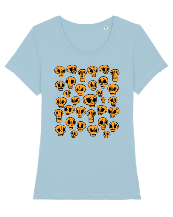 Funny Halloween Skulls Sky Blue