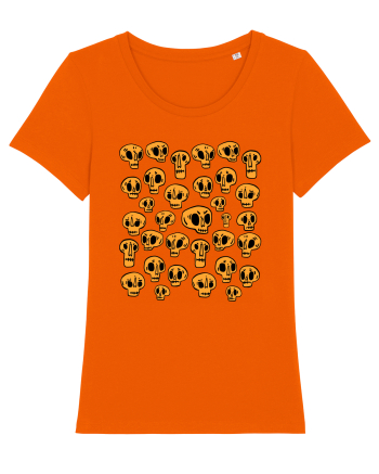 Funny Halloween Skulls Bright Orange