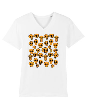 Funny Halloween Skulls White