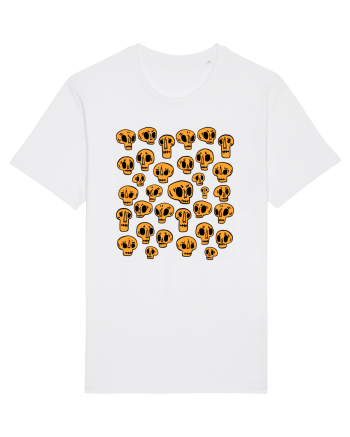 Funny Halloween Skulls White