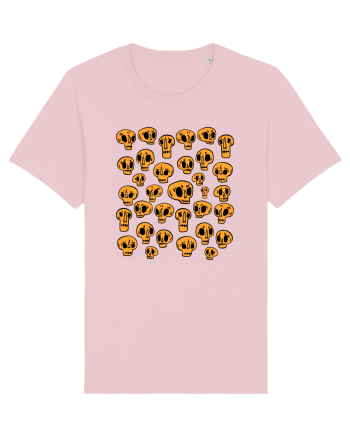 Funny Halloween Skulls Cotton Pink