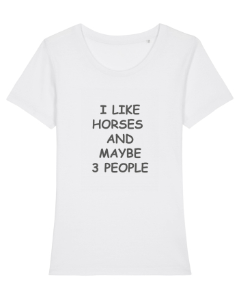 I Like Horses Design White