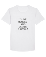 I Like Horses Design Tricou mânecă scurtă guler larg Bărbat Skater