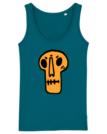 Halloween Orange Funny Skull Ocean Depth
