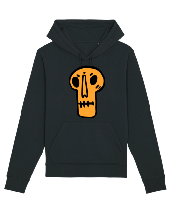 Halloween Orange Funny Skull Black