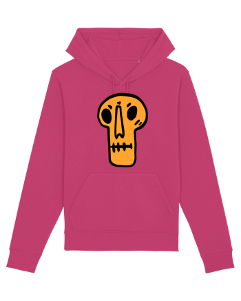 Halloween Orange Funny Skull Raspberry