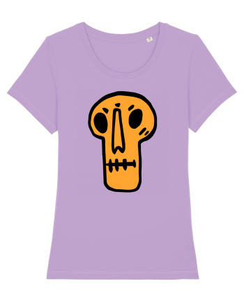 Halloween Orange Funny Skull Lavender Dawn