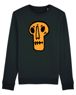 Halloween Orange Funny Skull Bluză mânecă lungă Unisex Rise