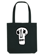 Halloween Orange Funny Skull Sacoșă textilă