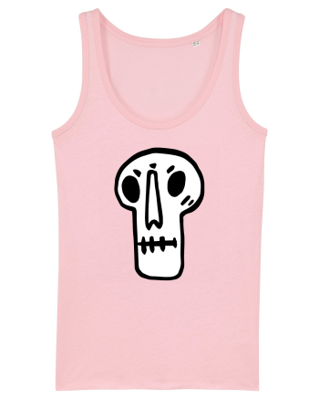 Halloween Orange Funny Skull Cotton Pink