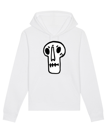Halloween Orange Funny Skull White