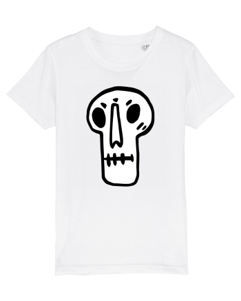 Halloween Orange Funny Skull White