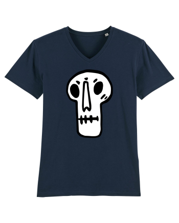 Halloween Orange Funny Skull French Navy