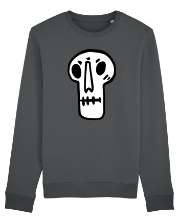 Halloween Orange Funny Skull Anthracite