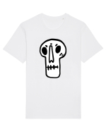 Halloween Orange Funny Skull Tricou mânecă scurtă Unisex Rocker