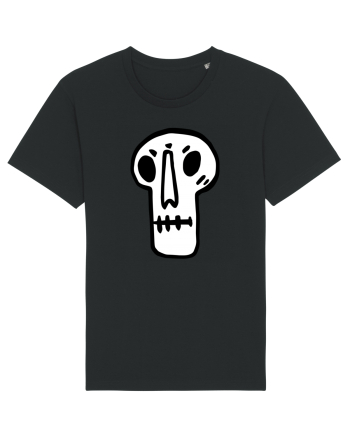 Halloween Orange Funny Skull Black