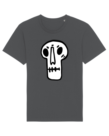Halloween Orange Funny Skull Anthracite