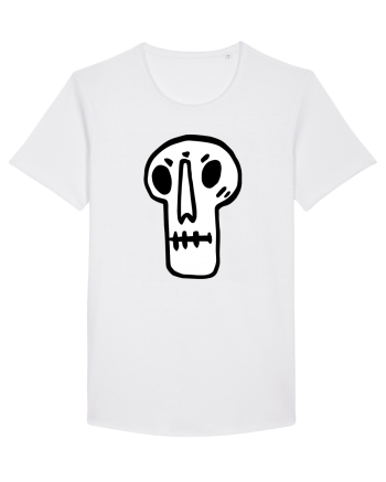 Halloween Orange Funny Skull White