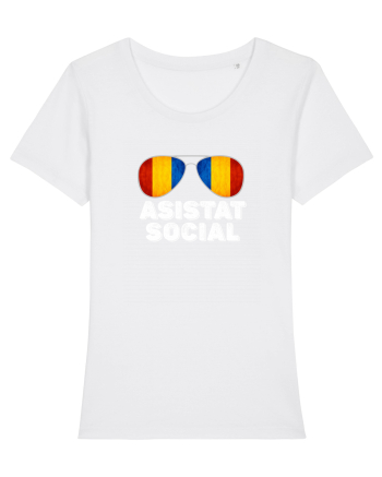 Tricou de Asistat Social- Barbat White