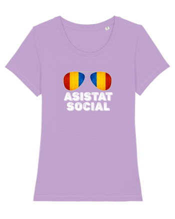Tricou de Asistat Social- Barbat Lavender Dawn