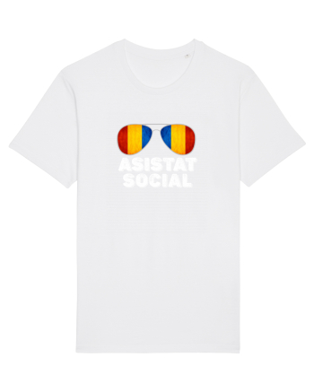 Tricou de Asistat Social- Barbat White