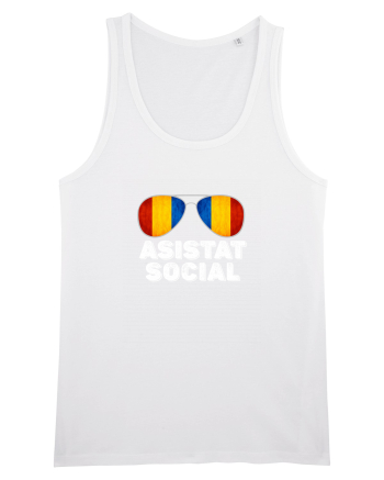 Tricou de Asistat Social- Barbat White
